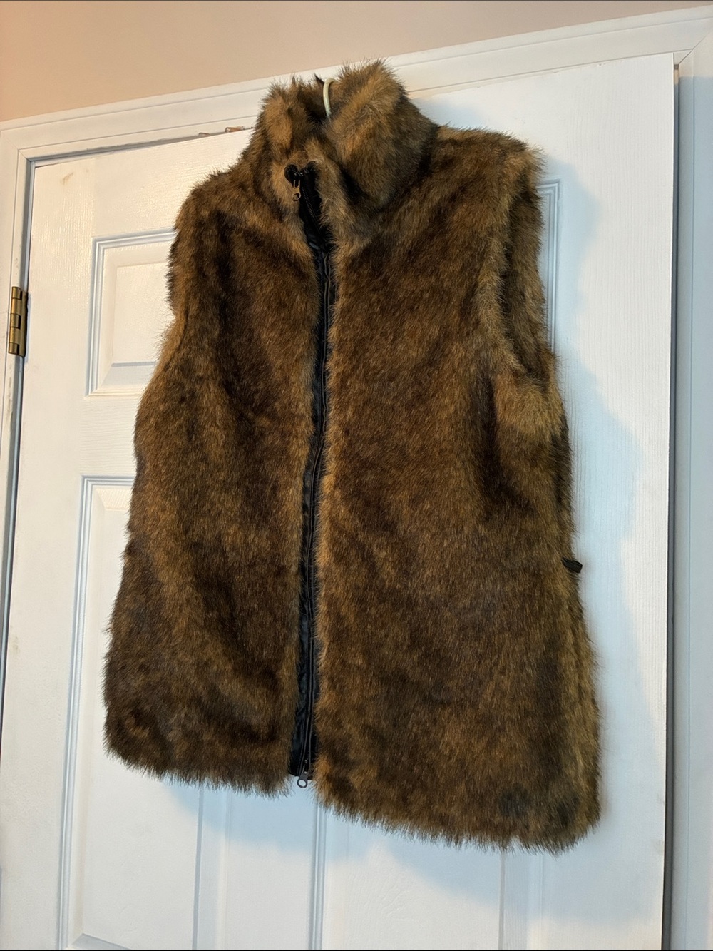Newport News Brown Faux Fur Vest